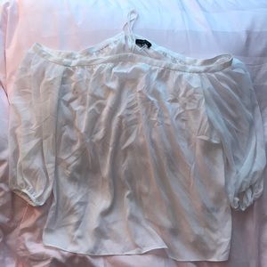 See through white blouse